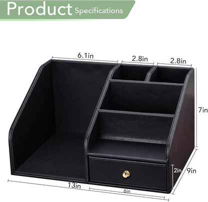 GORESE PU Leather Desk Organizer, File Organizer - Image 3