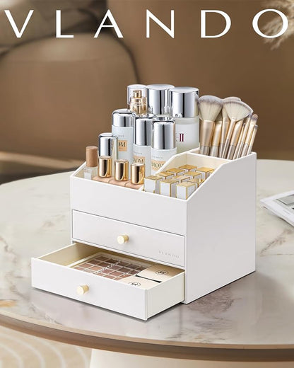 Vlando Makeup Organizer for Vanity, Large Capacity Countertop Organizer - Image 9