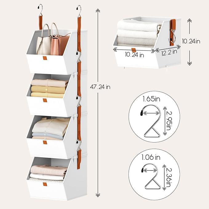 Hanging Closet Organizer 4 Tier - Image 4