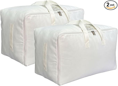 Soft Large Canvas Comforter Storage Bags by DoYiKe