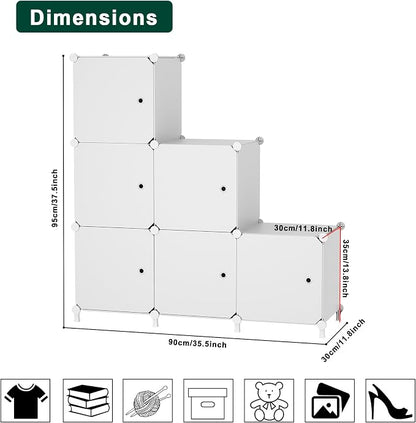 Cube Storage Organizer, 6-Cube Shelves Unit - Image 3