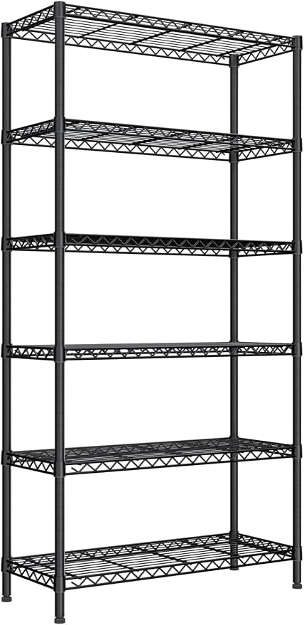 6 Tier Adjustable Storage Shelves, Heavy Duty Metal Utility Shelf 1500LBS - Image 4
