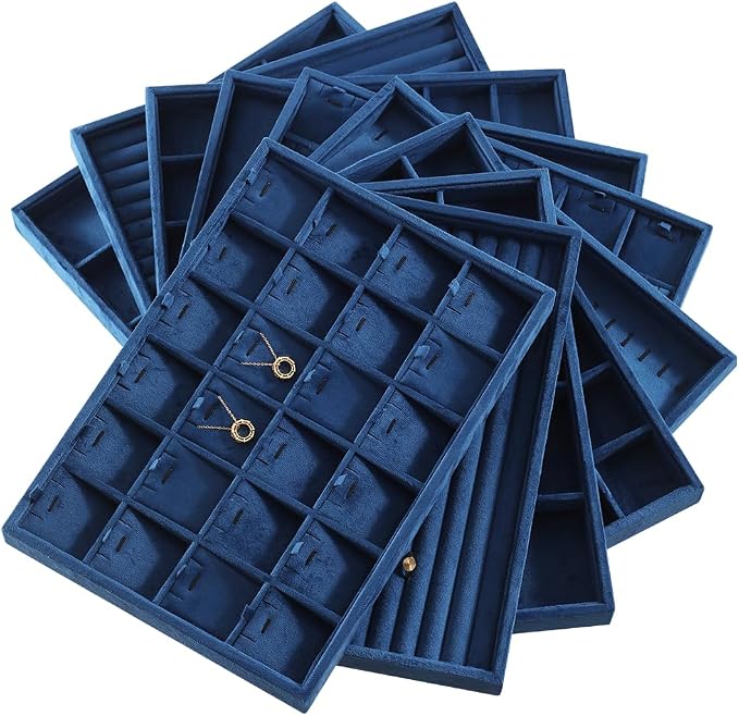 Velvet Jewelry Display Tray For Bracelet Pendant Necklace, Drawer Insert - Image 9