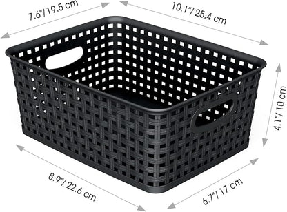 WYT Woven Storage Organizer Basket, 10.1 x 7.55 x 4.1 - Image 2