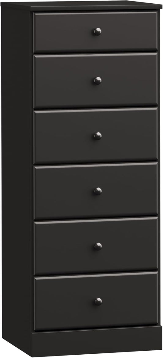 Prepac Astrid Tall Black Dresser by PREPACRTASTORAGEFURNITURE