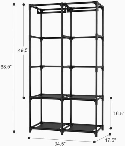Portable Closet for Hanging Clothes, Portable Wardrobe Closet - Image 3