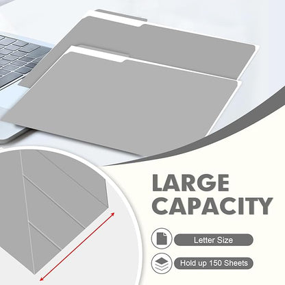 File Folder, PANDRI 120 Pack File Folder, 1/3 Cut Tab, Letter Size, Filing - Image 4
