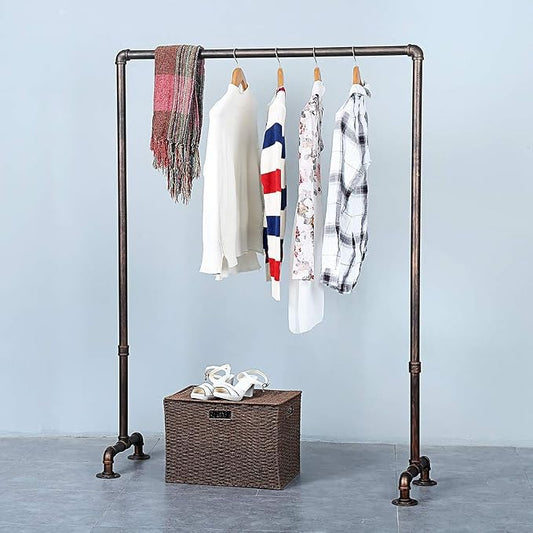 Industrial Pipe Clothing Rack 59in, Clothes Racks by OLDRAINBOW