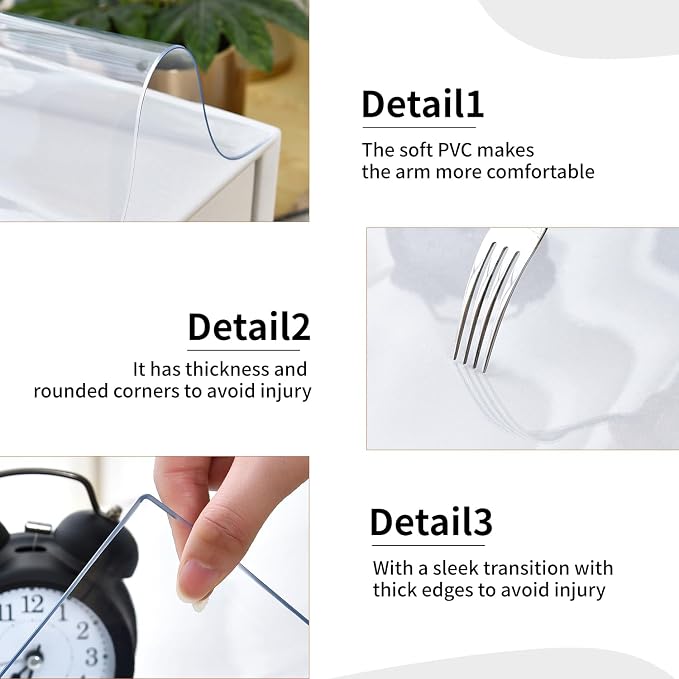 Clear Desk Mat, Non-Slip PVC Desk Protector Mat - Image 5