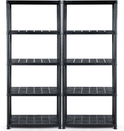 IRONMAX 5-Tier Garage Shelving Unit, Plastic Storage Rack by IRONMAX