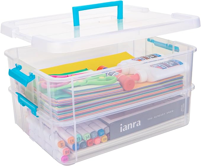 2 Layer Plastic Storage Containers by Focusonefficientstorage