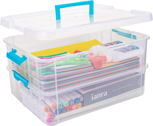 2 Layer Plastic Storage Containers by Focusonefficientstorage