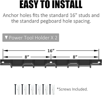 UNITEDPOWER Wall Mounted Power Tool Organizer Holder, Heavy Duty Utility - Image 5