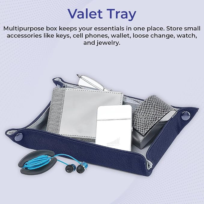 Valet Tray for Men and Women, EDC Catchall Organizer for Jewelry Phone Coins - Image 3