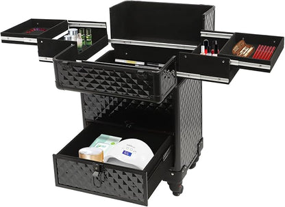 Professional Rolling Makeup Train Case by Unknown