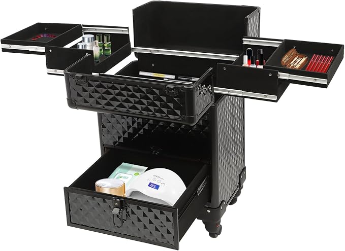 Rolling Makeup Case, Nail Storage Box - Image 6