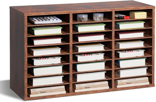 VEVOR Literature Organizer, 24 Compartments Office Mailbox by VEVOR