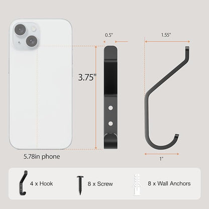 20-Pack Wall Hook for Hanging Coat - 20LB - Image 5