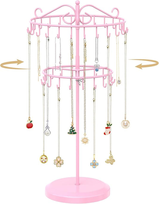 MODOWEY Rotating Necklace Holder Organizer Display Stand by MODOWEY