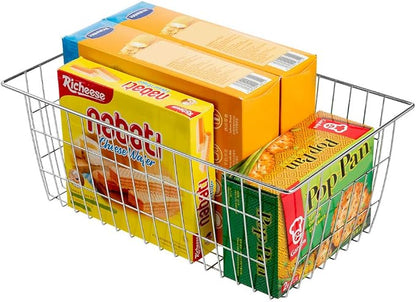 SANNO Freezer Baskets Wire Storage Baskets Closet Organization Baskets Bin - Image 4