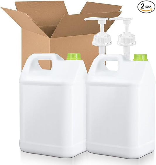 Plastic F-Style Jug Reusable Food-Safe, Heavy-Duty HDPE Containers by UMETASS