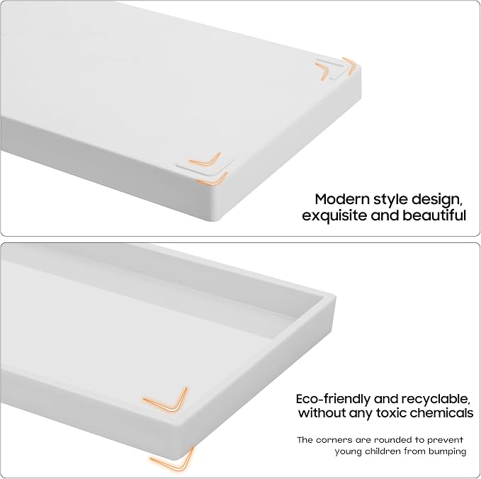 Vanity and Bathroom Tray, Waterproof Vanity Tray - Image 7