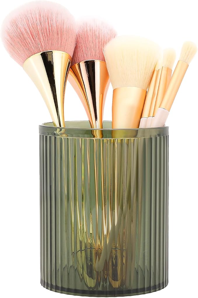 DASITON Makeup Brush Holder Organizer, Acrylic Makeup Brush Cup, Vintage by DASITON