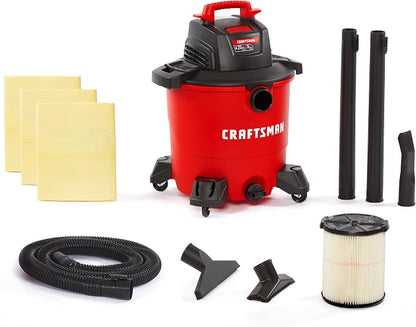 CRAFTSMAN CMXEVBE18590 9 Gallon 4.25 Peak HP Wet Dry Vac, Portable Shop Vacuum by CRAFTSMAN