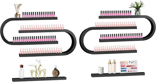 EBANKU 6PCS U Shape Nail Polish Racks Heavy Duty Nail Shelfs by EBANKU