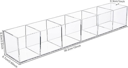 dedoot Clear Drawer Organizer, 6 Compartments Acrylic Organizer Durable Plastic - Image 2