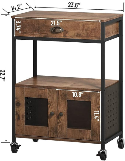 Catrimown Coffee Cart Station, Coffee Stand Station, Small Microwave Stand - Image 4