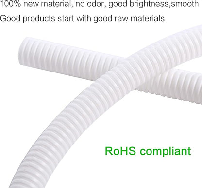 Alex Tech 25ft - 1 inch Split Wire Loom Tubing - White - Image 2