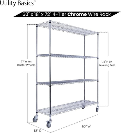 NSF Commercial 4-Tier Wire Shelving - Image 7