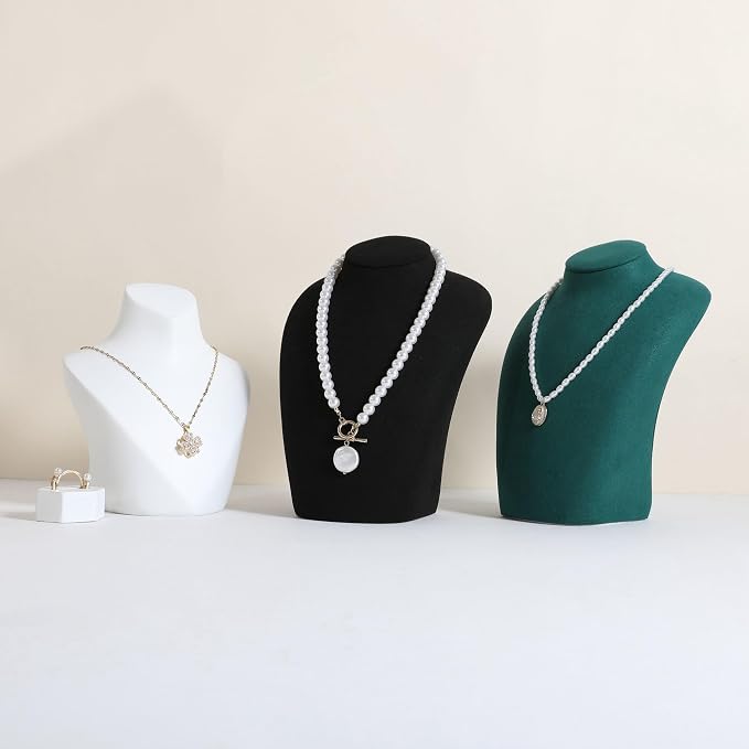 GemeShou Black necklace hanger jewelry organizer, Velvet jewelry stand necklace - Image 4