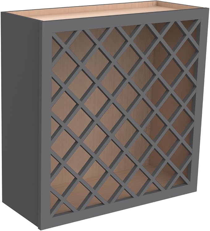 Solid Wood RTA Wine Bottle Rack Wall Cabinet - Image 5