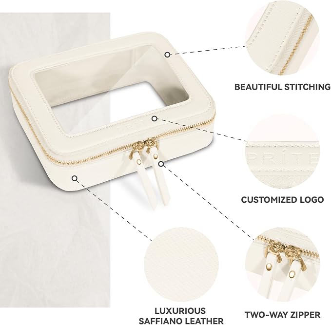 Prite Clear Makeup Bag Cosmetic Organizer Case Waterproof Travel Toiletry Bag - Image 4