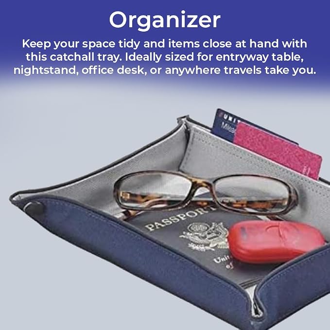 Valet Tray for Men and Women, EDC Catchall Organizer for Jewelry Phone Coins - Image 4