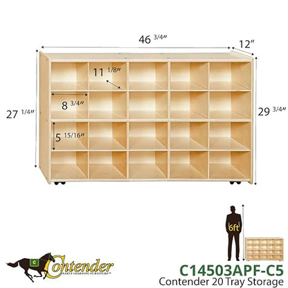 Contender C14503APF-C5 Mobile 20 Tray Storage - Image 3