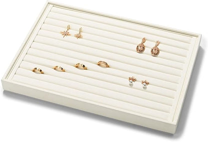 7-Slot Microfiber Ring & Earring Tray Organizer - Image 2