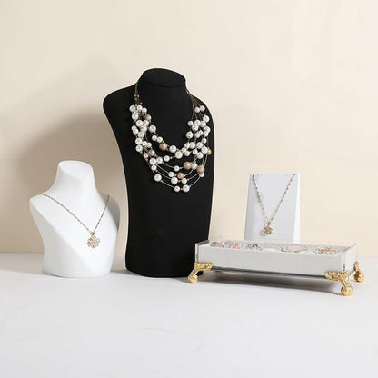 GemeShou Black necklace hanger jewelry organizer, Velvet jewelry stand necklace - Image 2