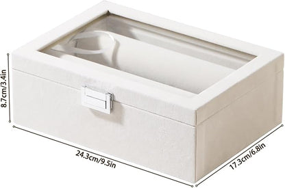 Bracelet Display Holder with Clear Lid, Jewelry Storage Organizer Box Case with - Image 5