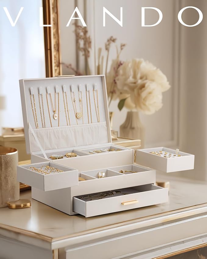 Vlando 3 Layer Jewelry Box - Image 2