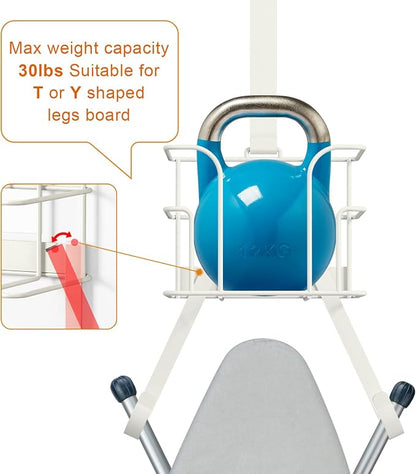 ORLESS Over The Door/Wall Mount Ironing Board Hanger, Laundry Room Iron and - Image 5