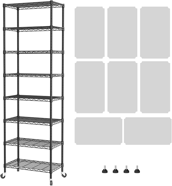 SINGAYE 8 Tier Shelf Organizer Storage Metal Shelves Garage Wire Shelving Unit by SINGAYE