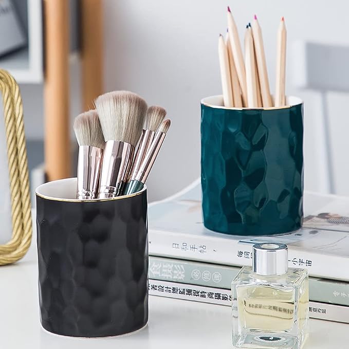 Ceramic Pen Holder Stand Cup Pencil Holder Organizer Makeup Brush Holders - Image 3