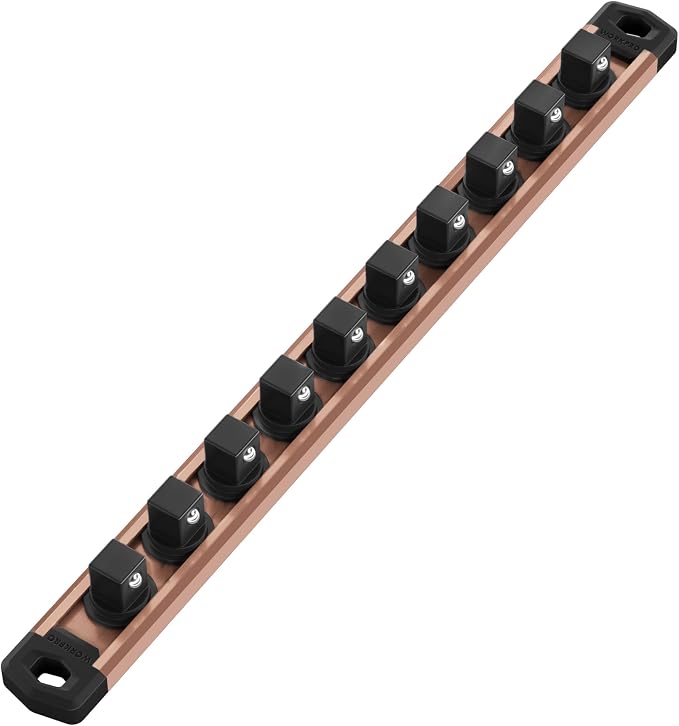 WORKPRO Magnetic Socket Organizer, 1/2-Inch Drive Aluminum Alloy Socket Rail by WORKPRO