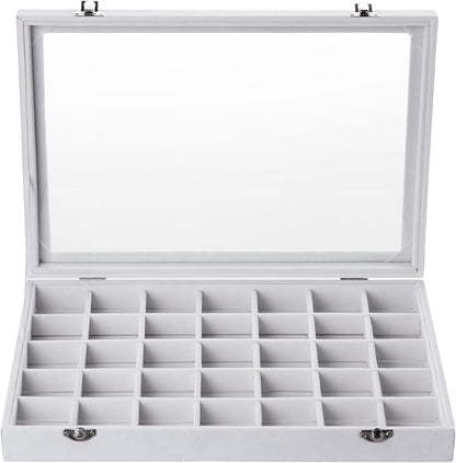 Frebeauty Velvet Jewelry Tray, 35 Grid Jewelry Organizer - Image 2