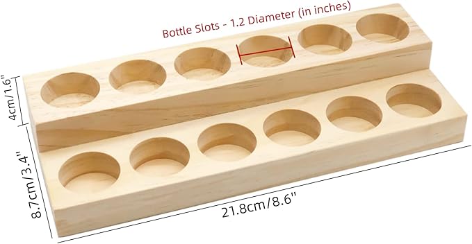 2 Pcs Wooden Essential Oil Display Stand 2 layer Tabletop Essential Oils - Image 2