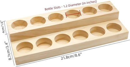 2 Pcs Wooden Essential Oil Display Stand 2 layer Tabletop Essential Oils - Image 2