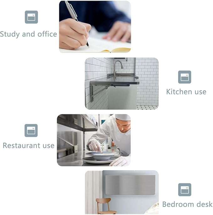 304 stainless steel folding table, wall-mounted folding table, kitchen storage - Image 6
